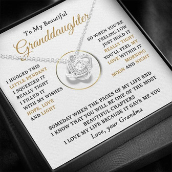 To My Granddaughter - Love Knot Necklace - Thegiftio UK