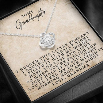 To My Granddaughter - Love Knot Necklace - Thegiftio UK