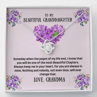 To My Granddaughter - Most Beautiful Chapters - Love Knot Necklace - Thegiftio