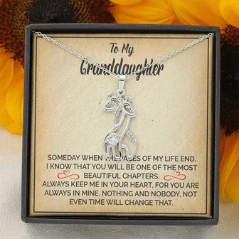 To My Granddaughter - The Most Beautiful Chapters - Love Knot Necklace, Gifts For Granddaughters, Granddaughter Necklace, For Granddaughters For Granddaughters, Granddaughter Gift, Granddaughter Jewelry - Thegiftio UK