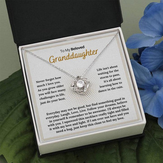 To My Granddaughter | Love Knot Necklace - Thegiftio UK