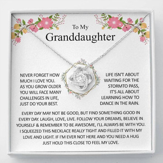 To My Granddaughter | Love Knot Necklace - Thegiftio UK