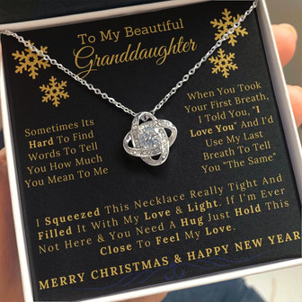 To My Granddaughter | Love Knot Necklace - Thegiftio UK