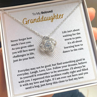 To My Granddaughter | Love Knot Necklace - Thegiftio UK