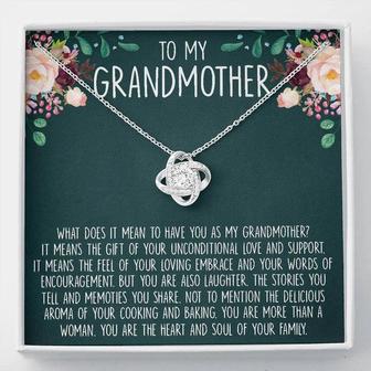 To My Grandmother Gift Necklace, Present For Grandma, Gift For Grandma, Grandma To Be, New Grandma Love Knot Necklace, Custom Name Card - Thegiftio UK