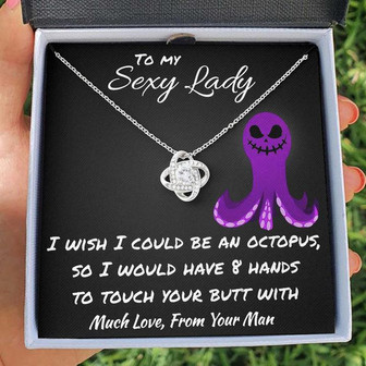 To My Lady - Funny Halloween Messages | Love Knot Necklace - Thegiftio