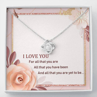 To My Love Love Knot Necklace Message Card - Thegiftio UK