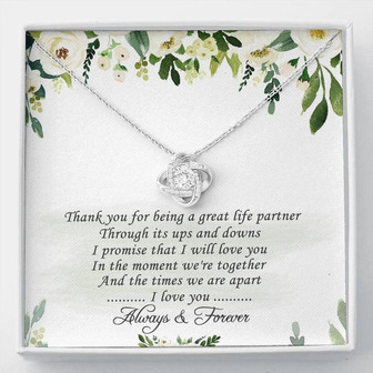 To My Love Love Knot Necklace Message Card - Thegiftio UK