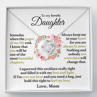To My Lovely Daughter - Beautiful Chapters | Love Knot Necklace - Thegiftio UK