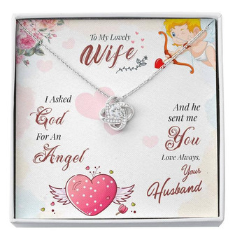 To My Lovely Wife - Love Always Your Husband - Love Knot Necklace - Thegiftio UK