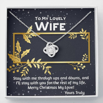 To My Lovely Wife Love Knot Necklace - Thegiftio UK