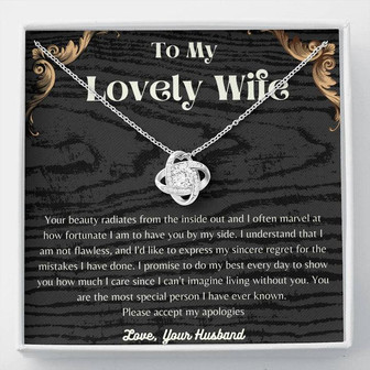 To My Lovely Wife | Love Knot Necklace For Women - Thegiftio UK