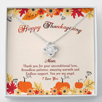 To My Mom - Happy Thanksgiving - Love Knot Necklace - Thegiftio