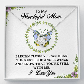 To My Mom - I Listen Closely - Love Knot Necklace - Thegiftio UK