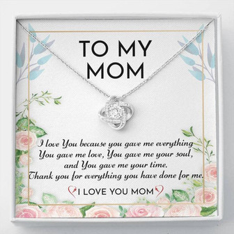To My Mom - I Love You - Love Knot Necklace - Thegiftio UK
