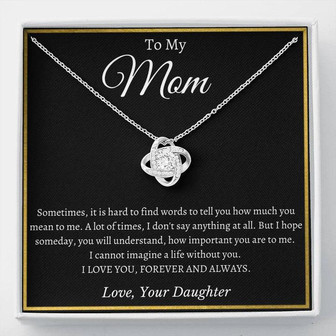 To My Mom - Love Knot Necklace - Love, Your Daughter - Thegiftio UK