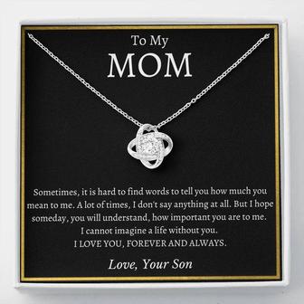 To My Mom - Love Knot Necklace - Love, Your Son - Thegiftio UK