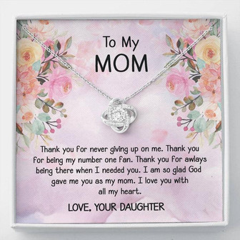 To My Mom Gift Love Knot Necklace, Mother's Day Cute Gift For Mom, Mother Daughter Necklace, Mom Birthday Present - Thegiftio UK