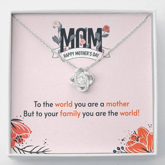 To My Mom Happy Mother's Day Gift Love Knot Necklace - Thegiftio UK