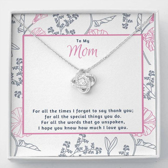 To My Mom How Much I Love You Love Knot Necklace - Thegiftio UK