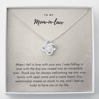 To My Mom-In-Law Light | Love Knot Necklace - Thegiftio