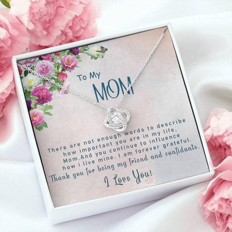To My Mom, Mom Necklace, Mothers Day Gift For Mom, Mom Birthday Gift, Mom Gift From Daughter, Love Knot Necklace - Thegiftio UK
