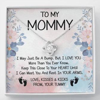 To My Mommy Gift Love Knot Necklace : New Mommy Mom To Be Pregnant Wife Gift - Thegiftio UK