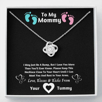 To My Mommy Love Knot Necklace - I Can't Wait To Meet You - Thegiftio UK