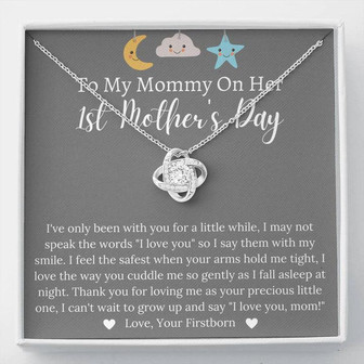 To My Mommy On Her 1St Mother's Day - Love Knot Necklace - Thegiftio