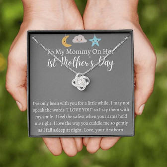 To My Mommy On Her 1St Mother's Day - Love Knot Necklace - Thegiftio