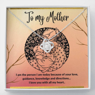 To My Mother - I Love You With All My Heart - Love Knot Necklace - Thegiftio UK