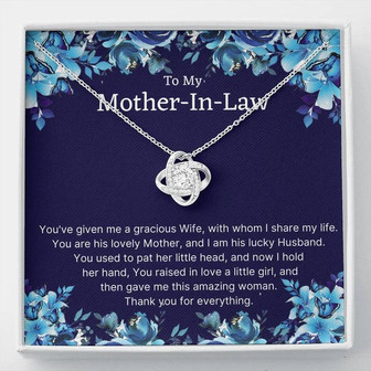 To My Mother-In-Law - Love Knot Necklace - From Son-In-Law - Thegiftio