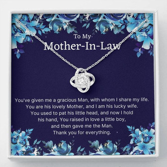 To My Mother-In-Law - Love Knot Necklace - From Daughter-In-Law - Thegiftio