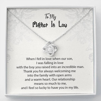 To My Mother In Law Love Knot Necklace - Thegiftio UK