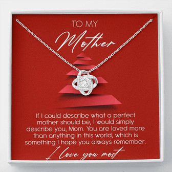 To My Mother Love Knot Necklace Message Card - Thegiftio UK