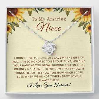 To My Niece Love Knot Necklace - Thegiftio UK