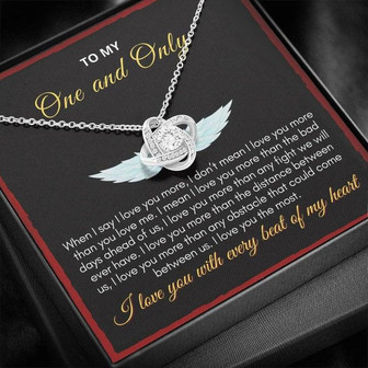 To My One And Only Love Knot Necklace V2 - Thegiftio UK