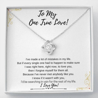 To My One True Love - Love Knot Necklace - 60 - Thegiftio UK