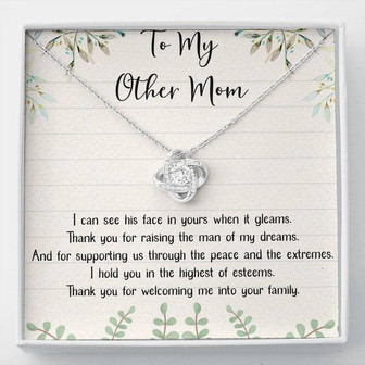 To My Other Mom Love Knot Necklace Message Card - Thegiftio UK