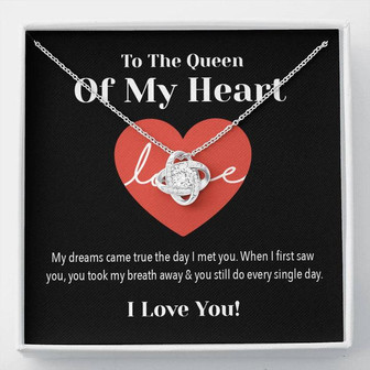 To My Queen - When I Saw You - Love Knot Necklace - Thegiftio UK