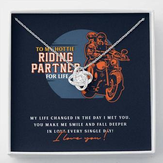 To My Riding Partner For Life, My Life Changed - Love Knot Necklace - Thegiftio UK