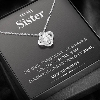 To My Sister - Love Knot Necklace - Thegiftio UK
