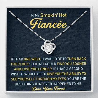To My Smokin' Hot Fiancée Love Knot Necklace - Thegiftio UK