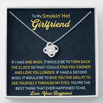 To My Smokin' Hot Girlfriend Love Knot Necklace - Thegiftio UK