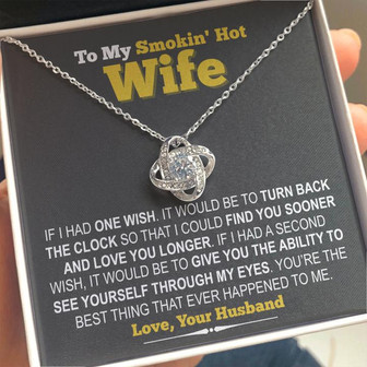 To My Smokin Hot Wife Love Knot Necklace - Thegiftio UK