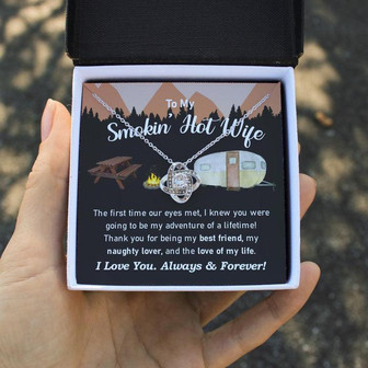 To My Smokin' Hot Wife | Love Knot Necklace 💓 - Thegiftio UK