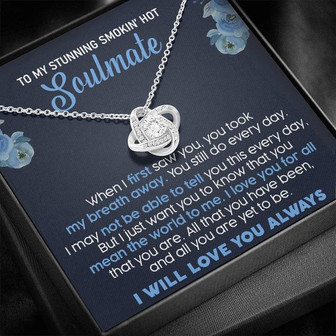 To My Soulmate - I Will Love You Always | Love Knot Necklace - Thegiftio UK