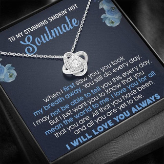 To My Soulmate - I Will Love You Always | Love Knot Necklace - Thegiftio UK