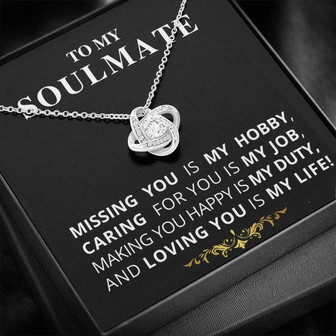 To My Soulmate - Love Knot Necklace - Thegiftio UK