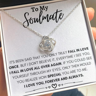 To My Soulmate ❤ - Love Knot Necklace - Thegiftio UK